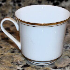 Sheffield Regency Gold Coffee Cup White with Gold Trim